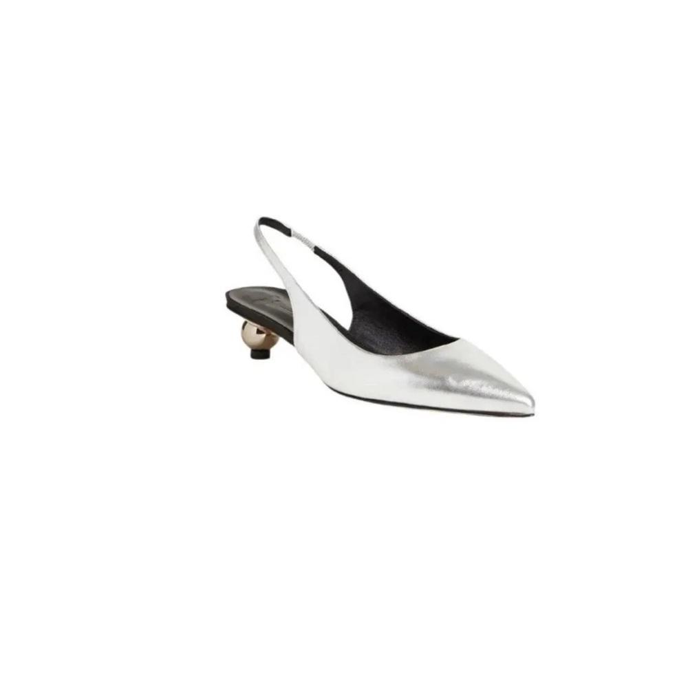 Max Mara Weekend Gallico Women's Size 35 Silver High Heel Shoes NIB MSRP $545